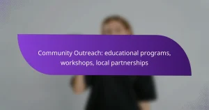 Community Outreach: educational programs, workshops, local partnerships