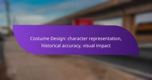 Costume Design: character representation, historical accuracy, visual impact