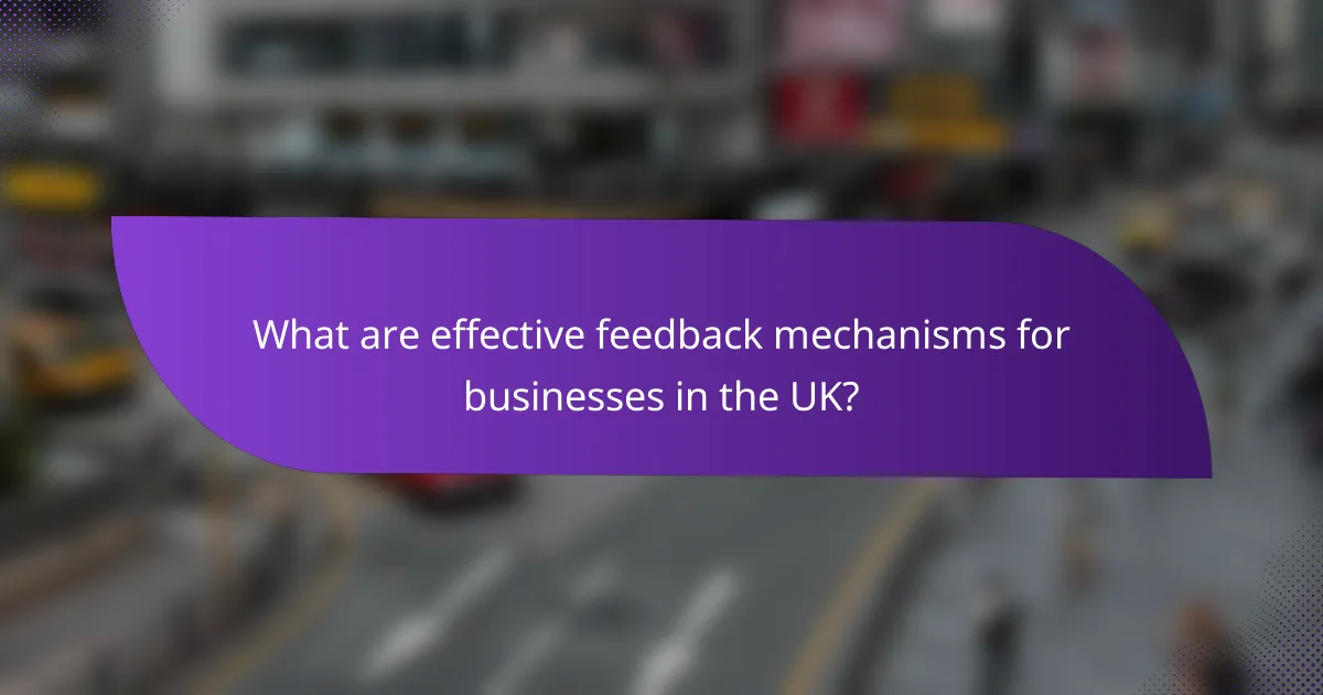 What are effective feedback mechanisms for businesses in the UK?